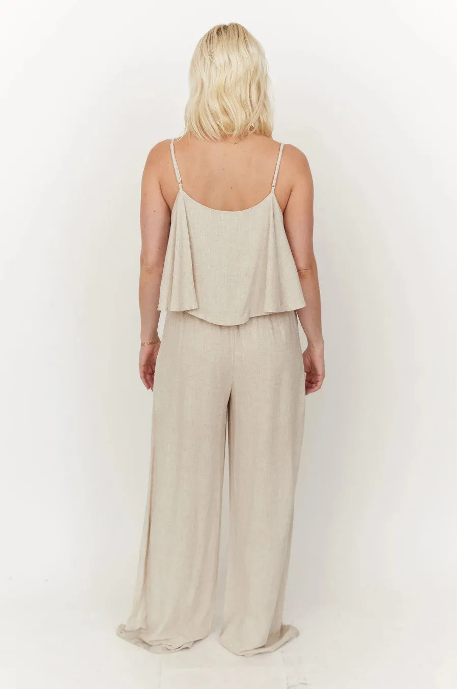 Sandshell Linen Jumpsuit