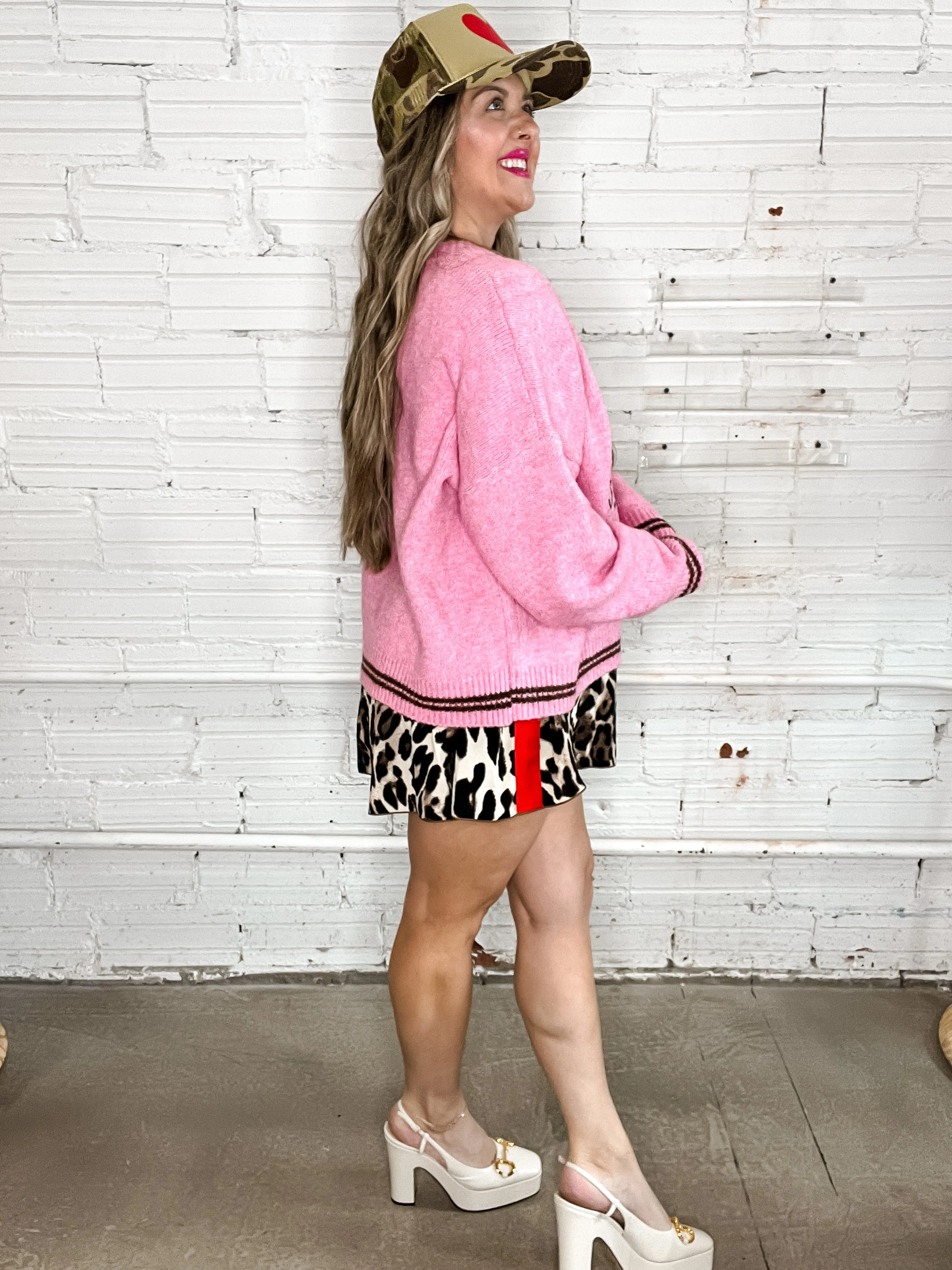 See You Cowboy Knit Sweater - Pink