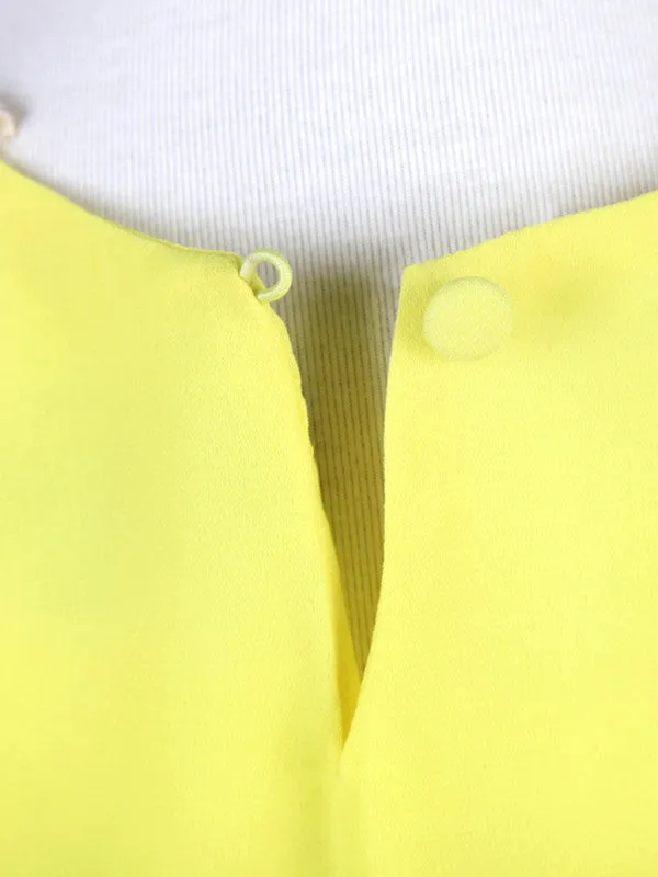 sequined cutout collar chiffon shirt