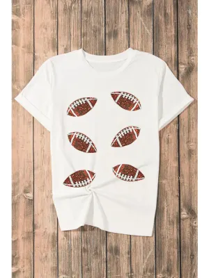 Sequined Football TShirt