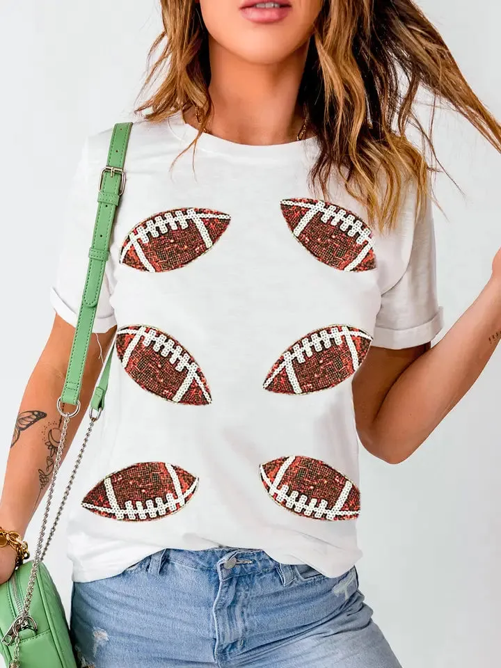 Sequined Football TShirt