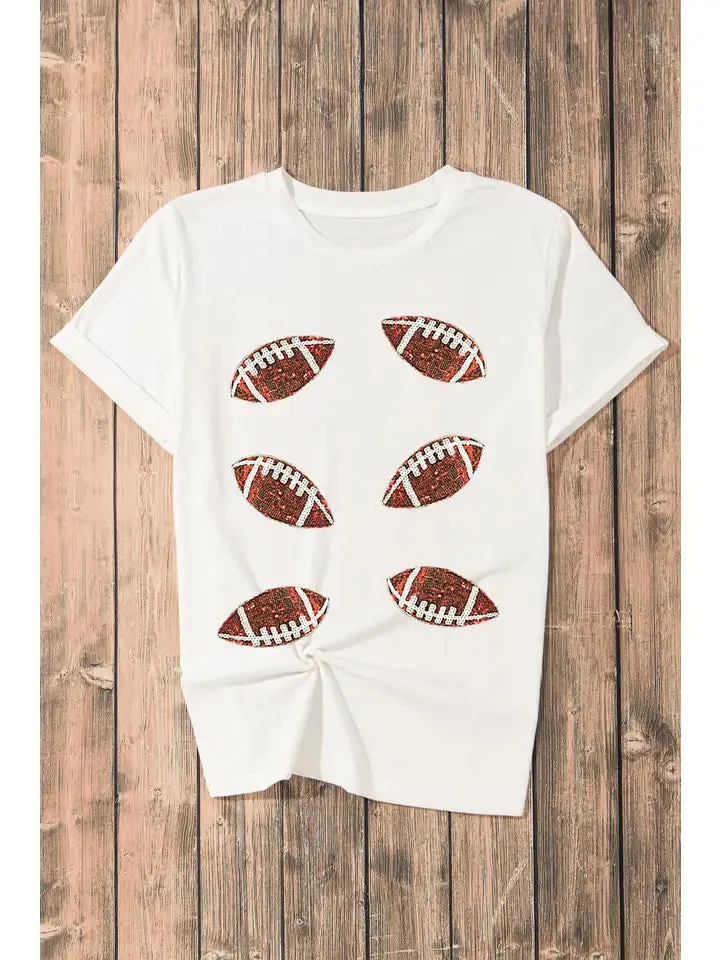 Sequined Football TShirt