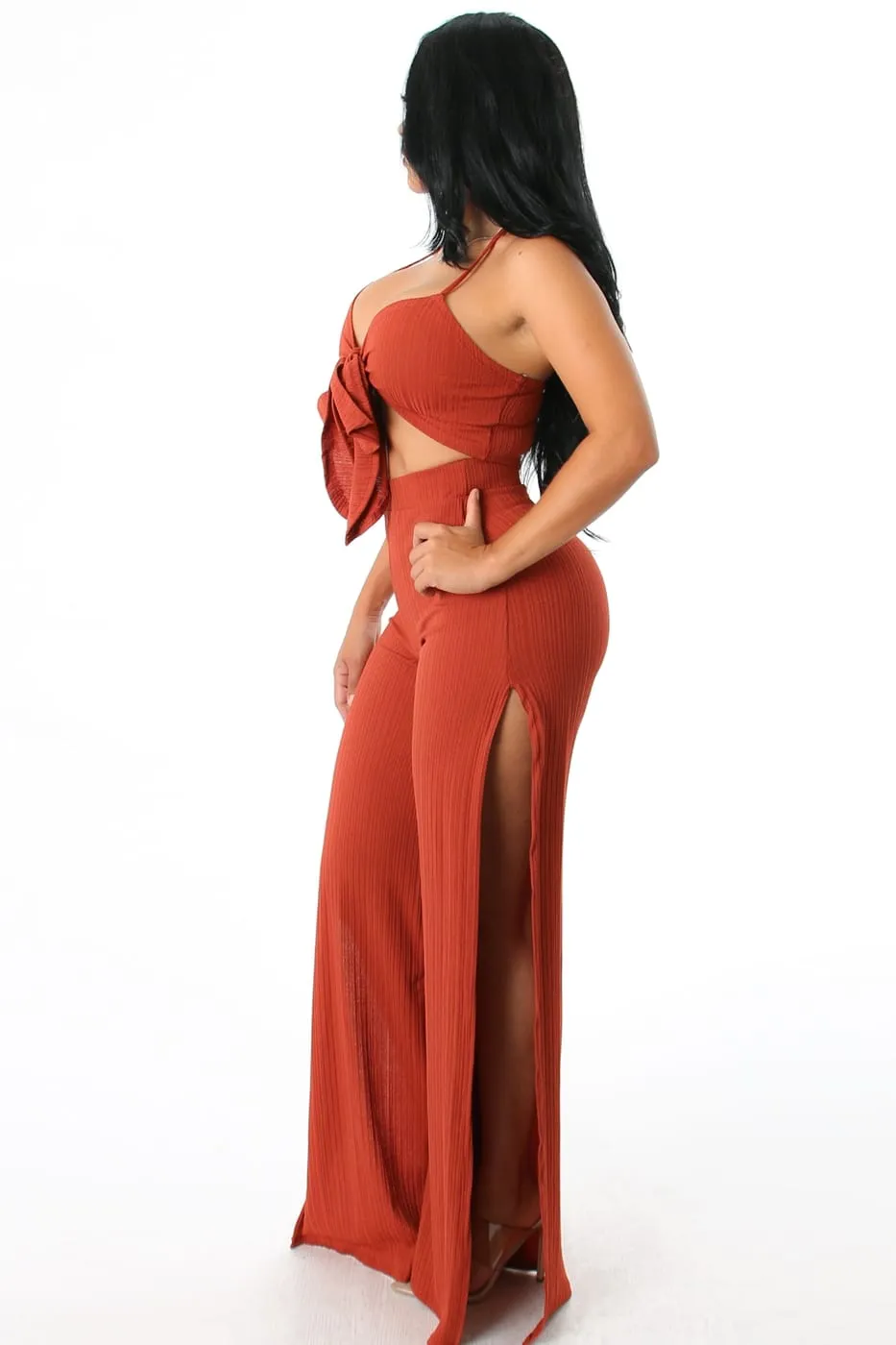 SEXY CASUAL SOLID SLEEVELESS TWO PIECES