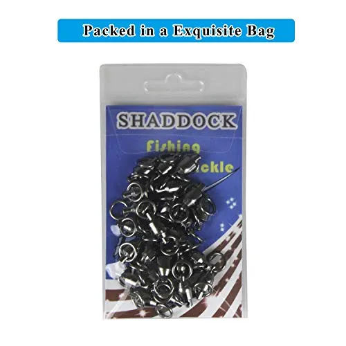 Shaddock Fishing 25 Pack 100% Copper 35lb-390lb High Strength Fishing Ball Bearing Swivels Fish Swivel Connectors with Strong Solid Welded Rings (Size 2 (65lb) 25 Pack)