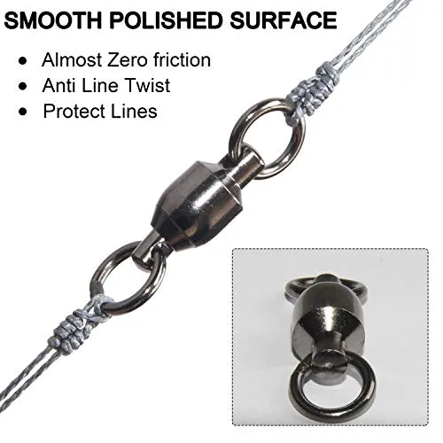 Shaddock Fishing 25 Pack 100% Copper 35lb-390lb High Strength Fishing Ball Bearing Swivels Fish Swivel Connectors with Strong Solid Welded Rings (Size 2 (65lb) 25 Pack)