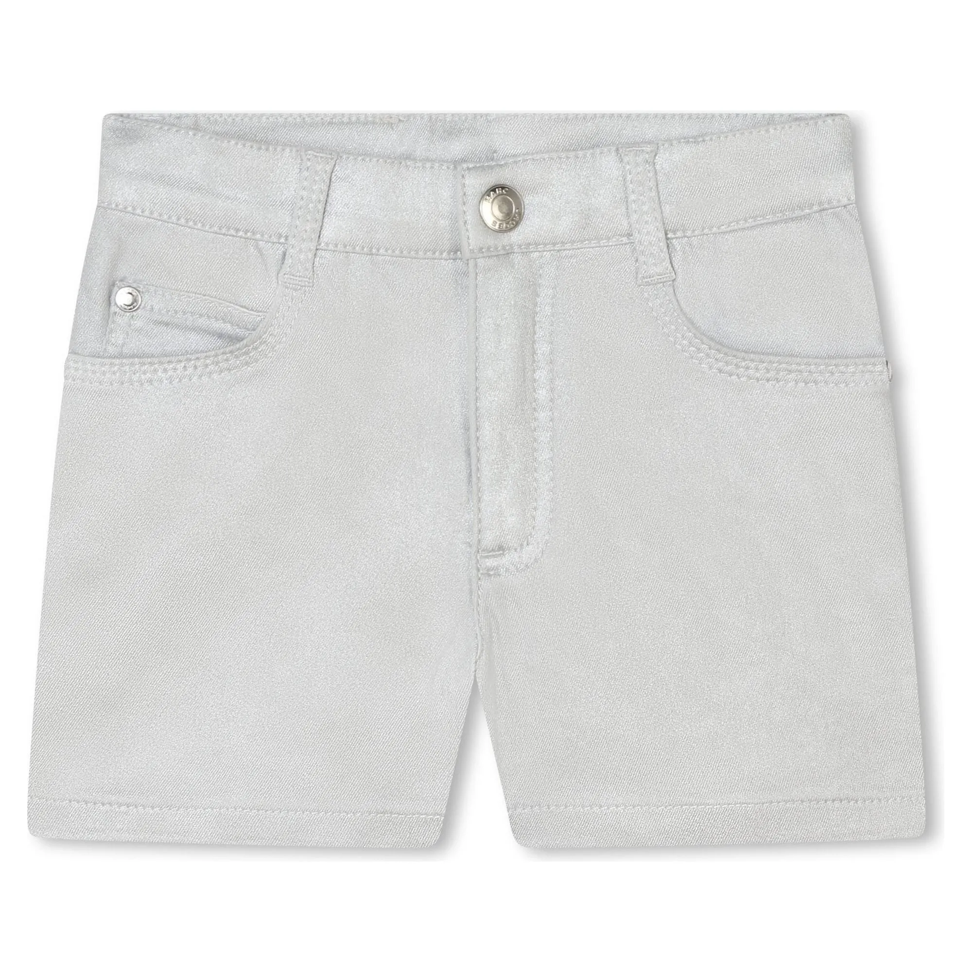 Silver Denim Shorts