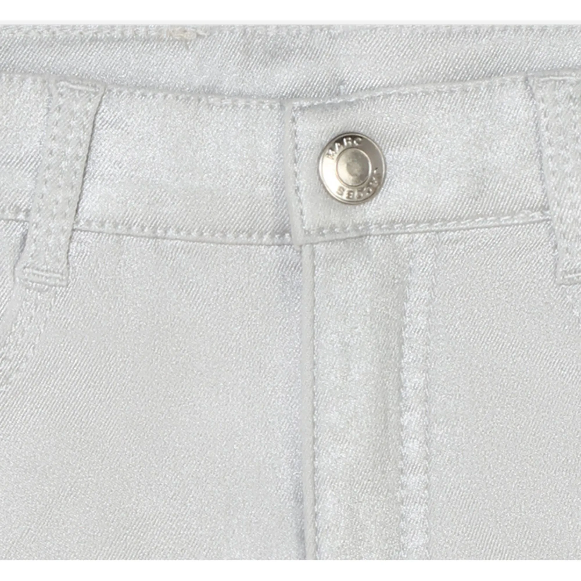 Silver Denim Shorts