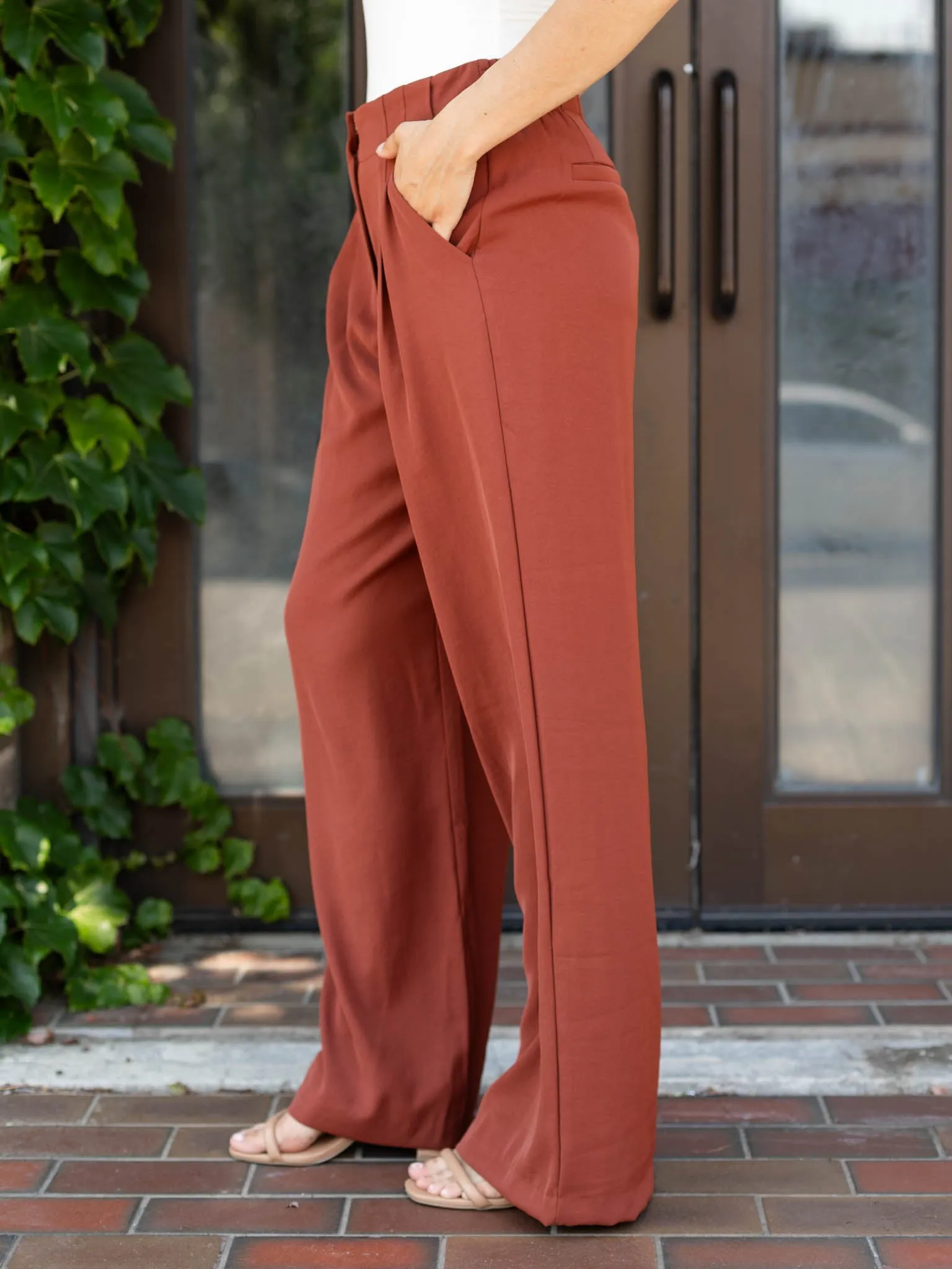 Skies Are Blue Recycled Wide Leg Pants