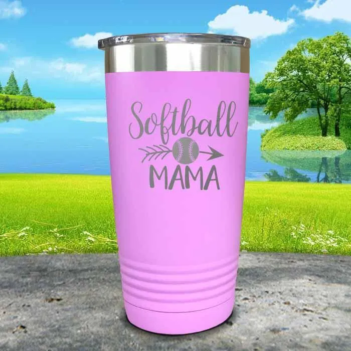 Softball Mama Engraved Tumbler