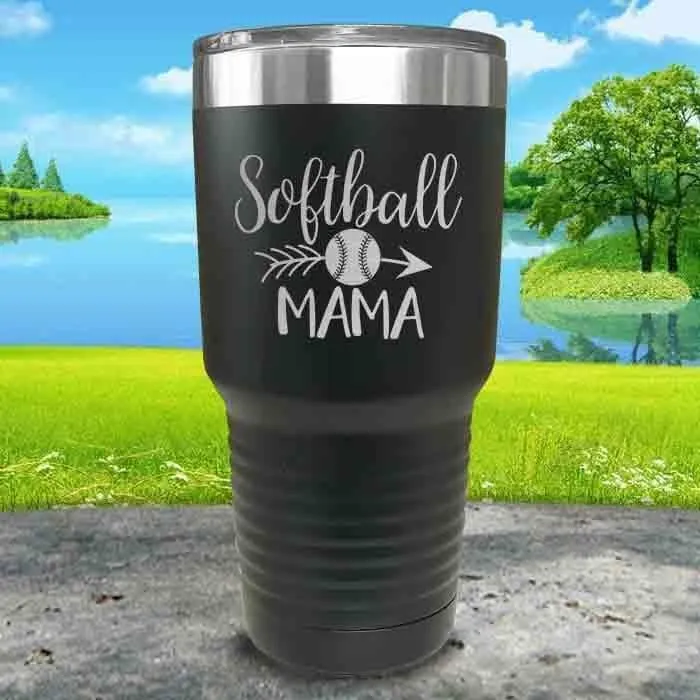 Softball Mama Engraved Tumbler