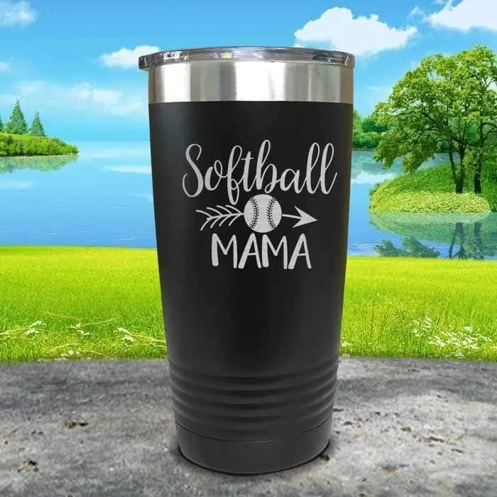 Softball Mama Engraved Tumbler