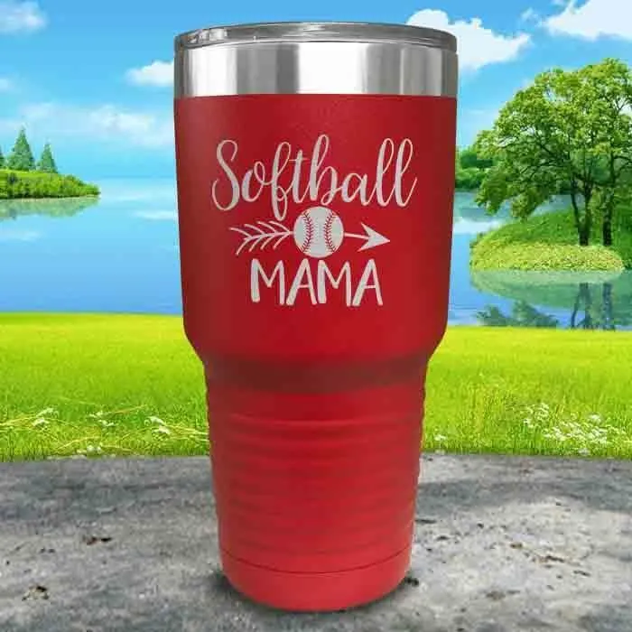 Softball Mama Engraved Tumbler