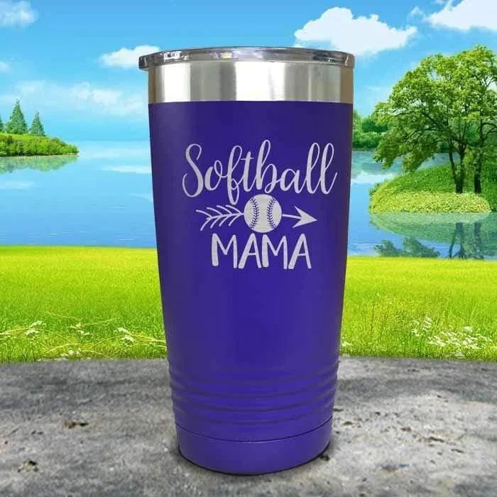 Softball Mama Engraved Tumbler