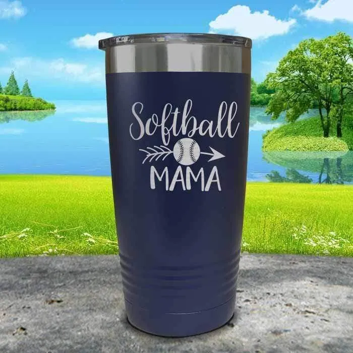 Softball Mama Engraved Tumbler