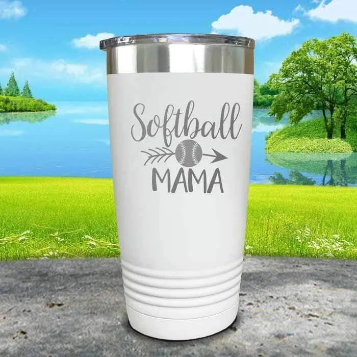 Softball Mama Engraved Tumbler