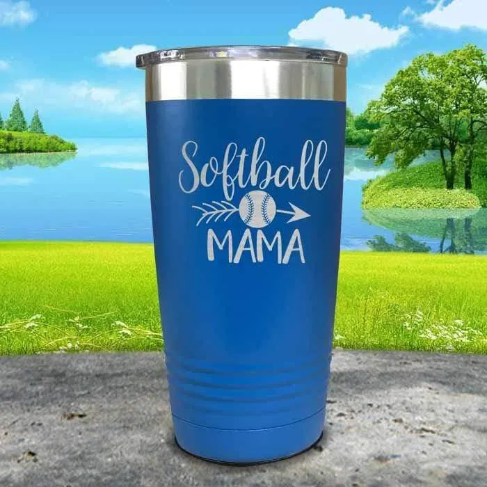 Softball Mama Engraved Tumbler