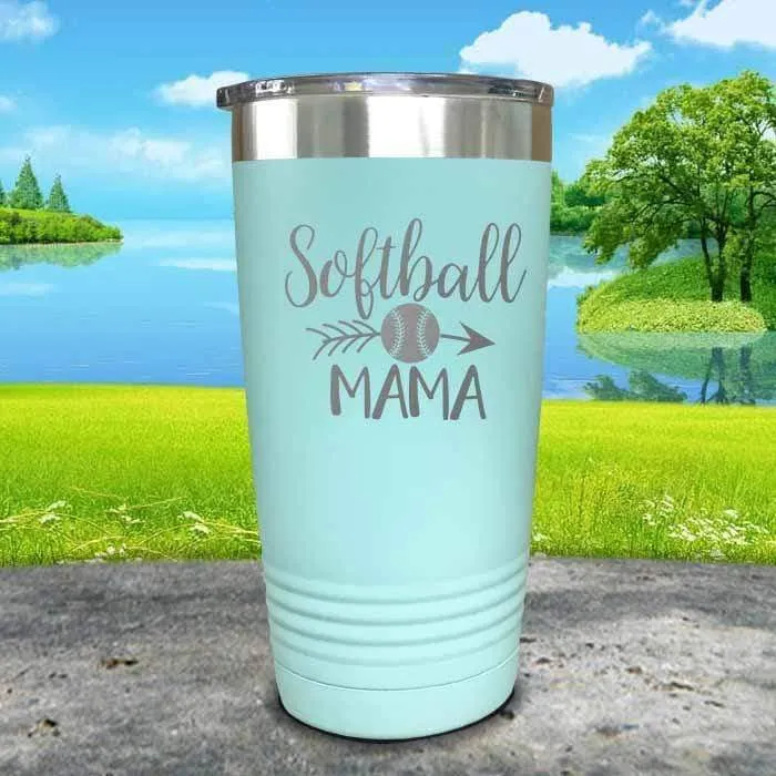Softball Mama Engraved Tumbler