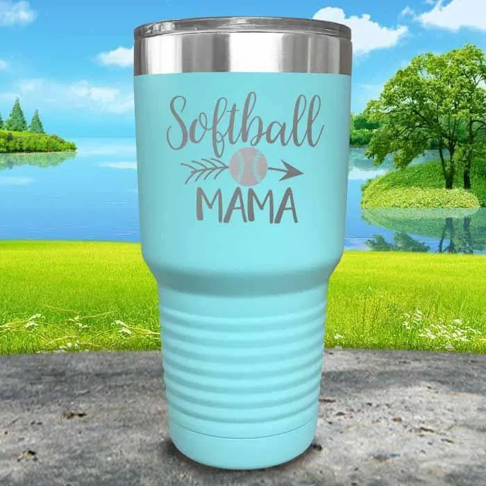 Softball Mama Engraved Tumbler