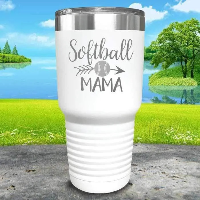 Softball Mama Engraved Tumbler