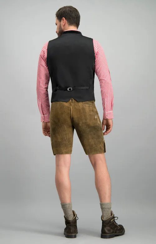 Stockerpoint Men's Lederhosen "Beppo4" Wildbock H-Straps Havana (46,48,50,54,56)