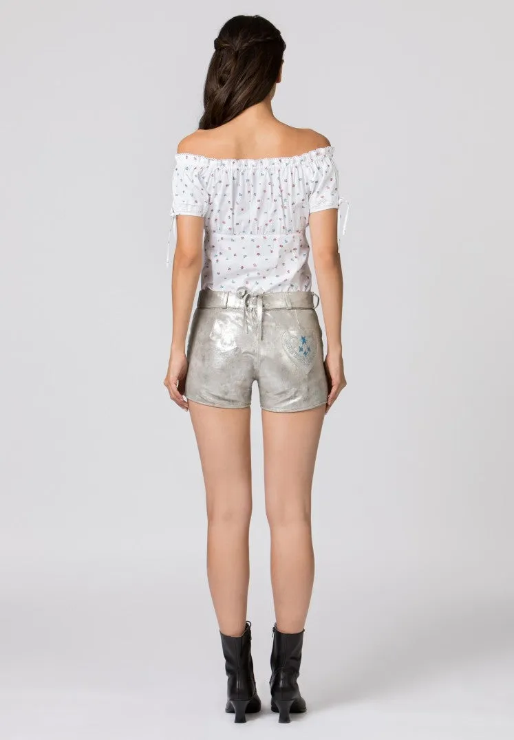 Stockerpoint Woman's Lederhosen Short Baccara Silver Stars size (38) closeout
