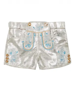 Stockerpoint Woman's Lederhosen Short Baccara Silver Stars size (38) closeout