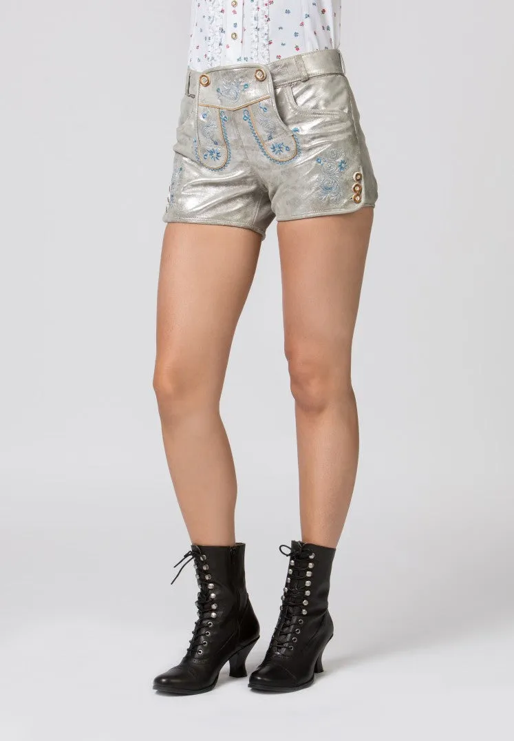 Stockerpoint Woman's Lederhosen Short Baccara Silver Stars size (38) closeout