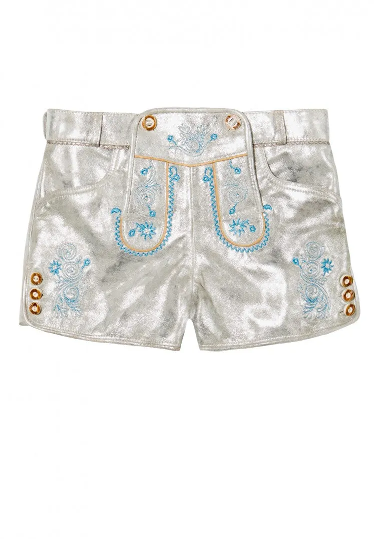 Stockerpoint Woman's Lederhosen Short Baccara Silver Stars size (38) closeout