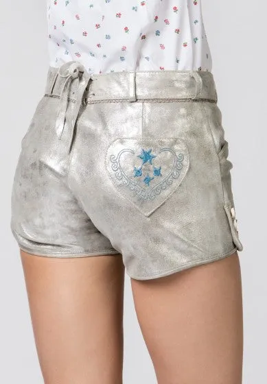 Stockerpoint Woman's Lederhosen Short Baccara Silver Stars size (38) closeout