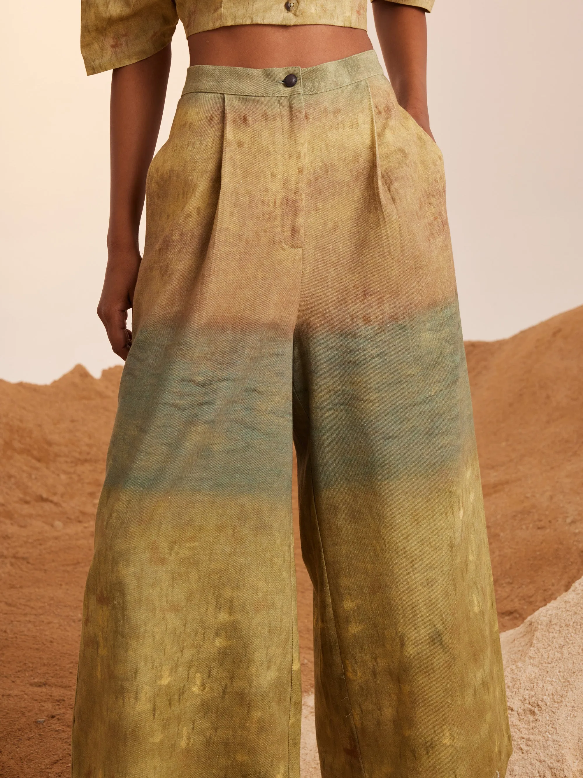 Summer Co-Ord Set Scalloped Impression-Cotton Satin Twill-Ss25-Scl-Set-Imp-Cord