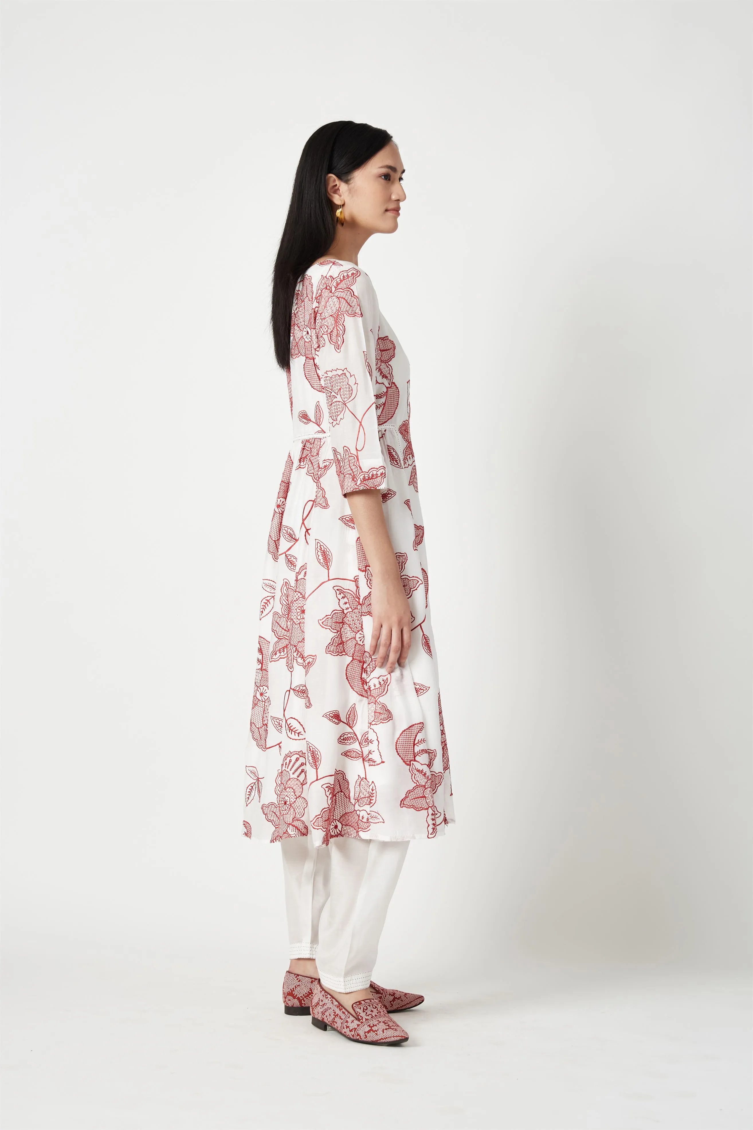 Summer Kurta Set Modal Muslin Embroidered-Fashion Edit Java 3-9JV-108B-Payal Pratap