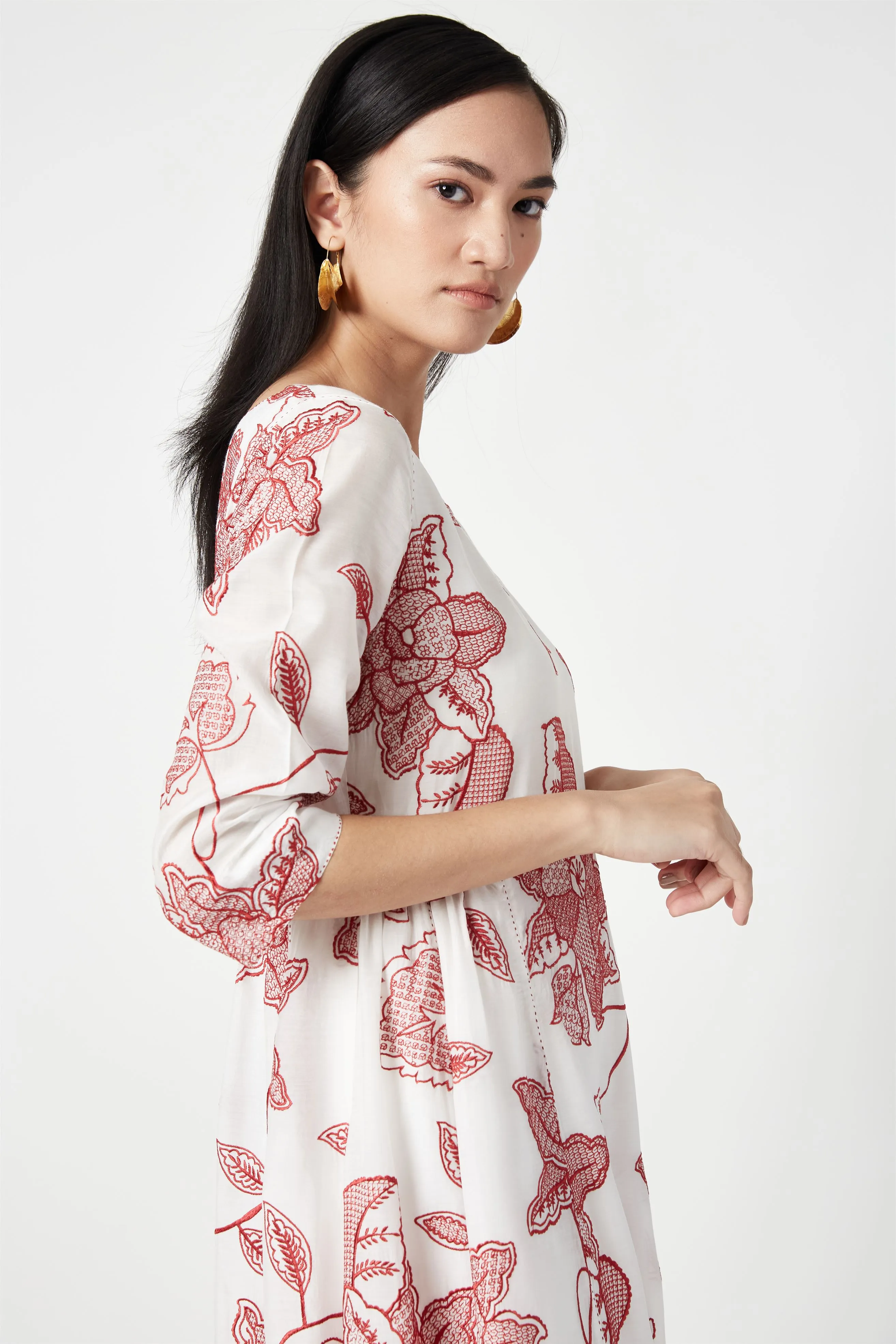 Summer Kurta Set Modal Muslin Embroidered-Fashion Edit Java 3-9JV-108B-Payal Pratap