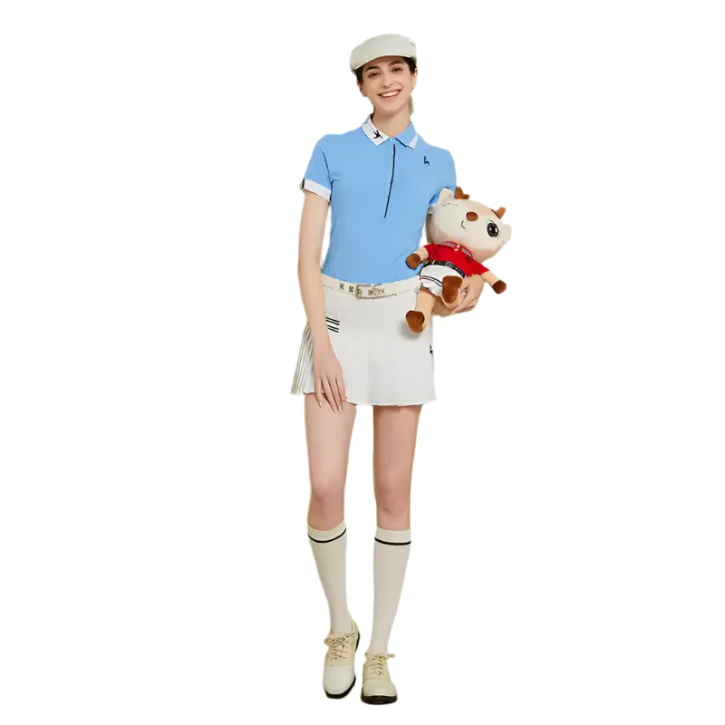 SVG Pure White Stitching Pleated Skort
