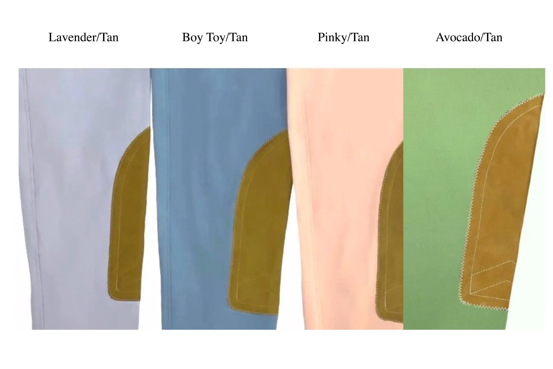 Tailored Sportsman Mid Rise Front Zip Breech with Tan Knee Patches