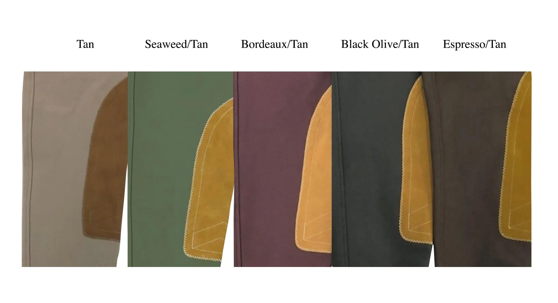 Tailored Sportsman Mid Rise Front Zip Breech with Tan Knee Patches
