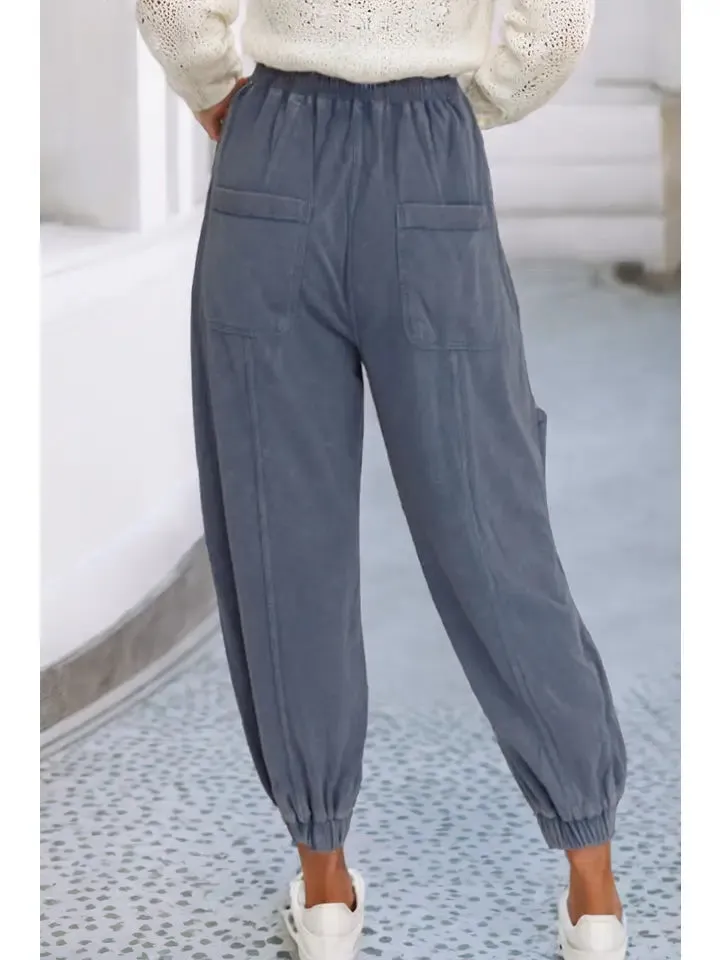 The Baylee Mineral Wash Harem Pant in Wild Wind