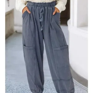 The Baylee Mineral Wash Harem Pant in Wild Wind