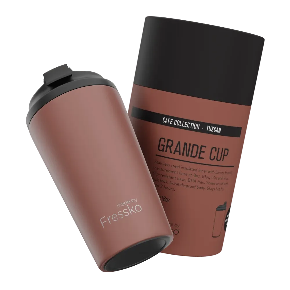 The 'Grande' 16oz Insulated Coffee Cup, from Fressko