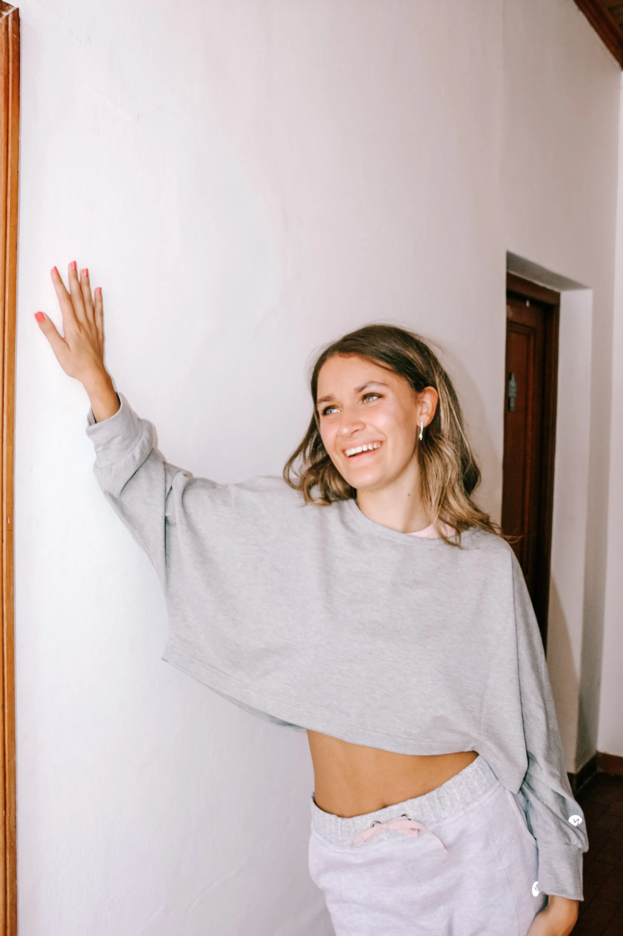 THE JESS LOUNGE TOP | GREY FLEECE