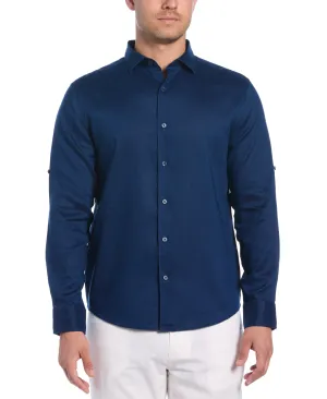 Travelselect™ Linen-Blend Rolled Sleeve Shirt