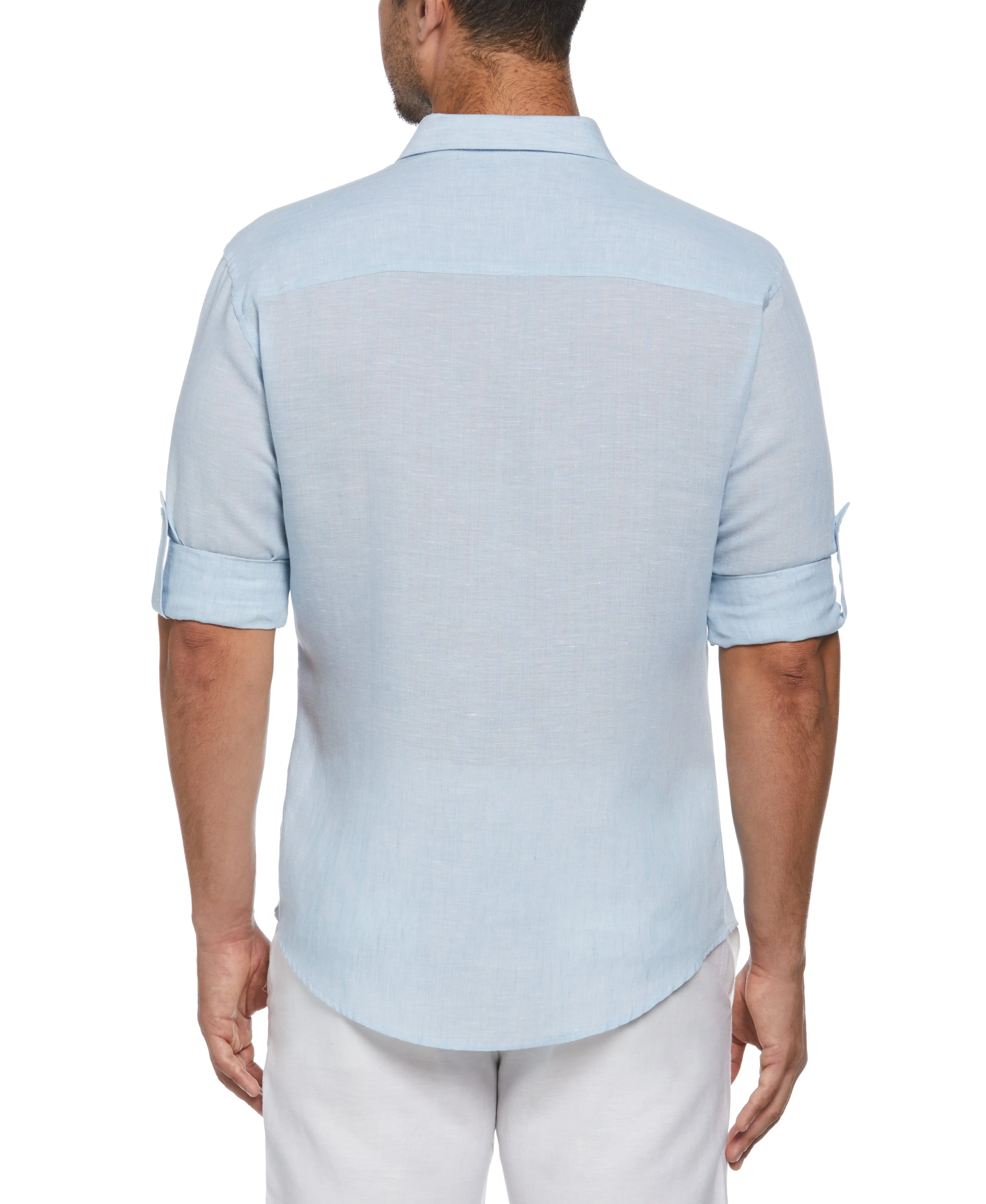 Travelselect™ Linen-Blend Rolled Sleeve Shirt