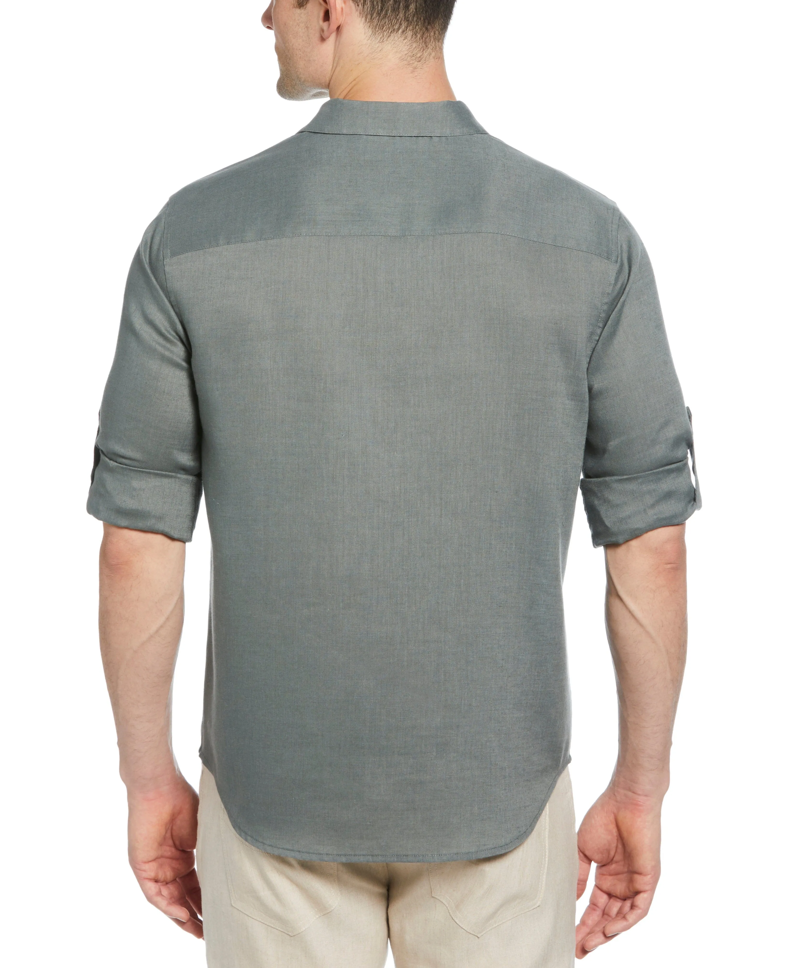 Travelselect™ Linen-Blend Rolled Sleeve Shirt