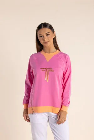 Two T's fizzy pink/mandarine windcheater