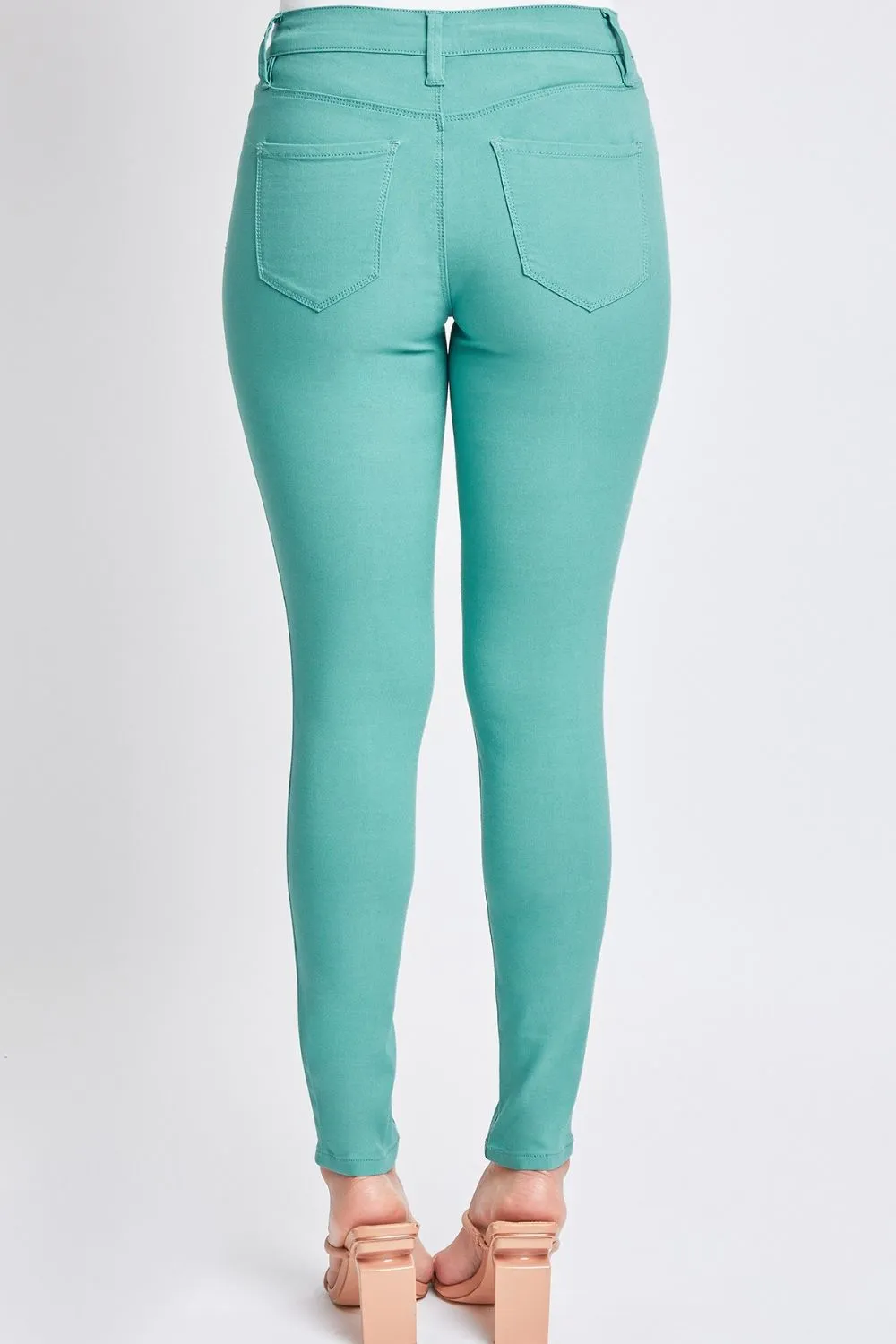 Tyla Mint Hyperstretch Mid-Rise Skinny Pants - Online Exclusive