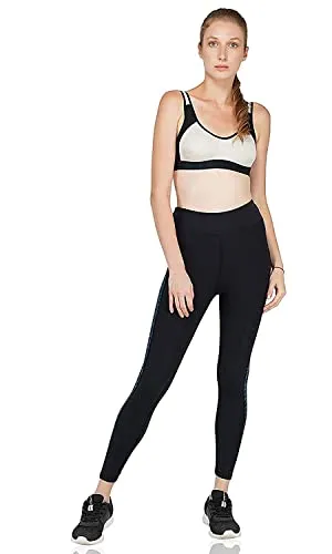 UNBEATABLE Stretchable Gym wear Sports Leggings Ankle Length Workout Tights | Sports Fitness Yoga Track Pants for Girls & Women (Large, Blue)