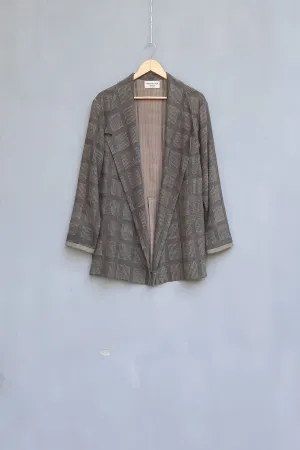 Urvashi Kaur   I    Hong Kong CARBON  JACKET Hand Spun Cotton nude TESSELLATE- 64