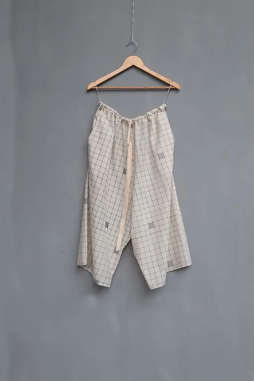 Urvashi Kaur   I   Novena CULOTTES ZETA hand loom cotton Shell TESSELLATE- 102