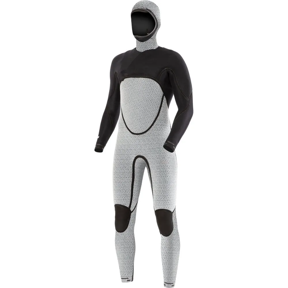 VISSLA NORTH SEAS 5.5/4.5 HOODED CHEST ZIP BLACK