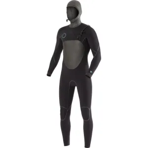 VISSLA NORTH SEAS 5.5/4.5 HOODED CHEST ZIP BLACK
