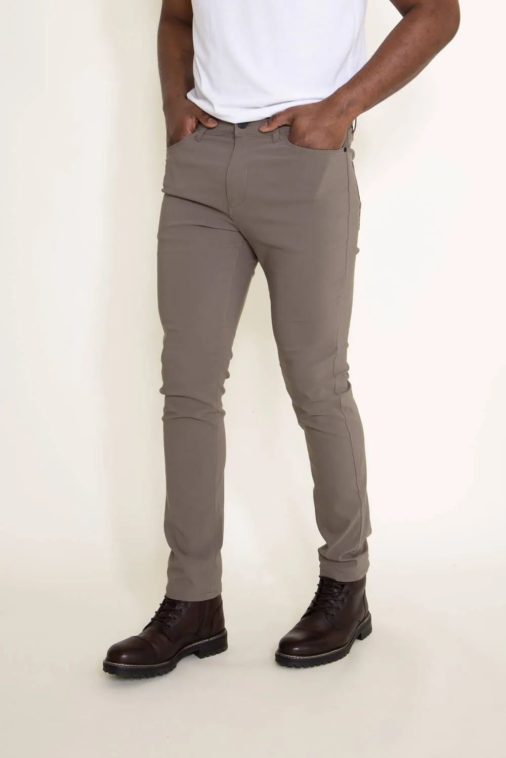 Weatherproof Vintage Faille Performance Pants for Men in Mushroom Brown | W3S515EV-MUSHROOM